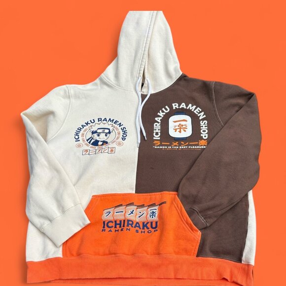 Naruto Shippuden Ichiraku Ramen Shop Color Block Hoodie Boxlunch Anime Size XL - Picture 12 of 13